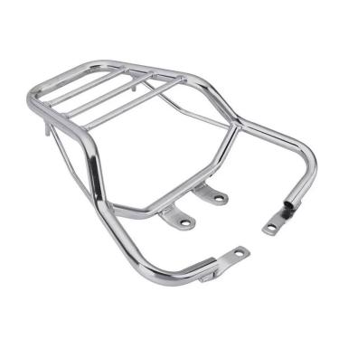 Imagem de Bagageiro churrasqueira suporte baú Moto Honda Titan Fan 150 2014 Preto aço tubular 