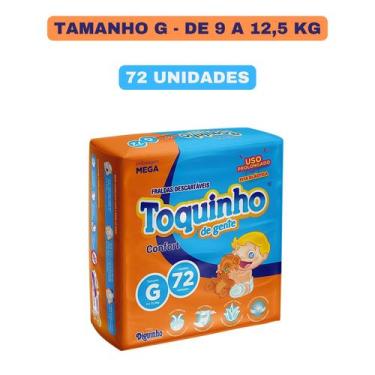 Imagem de Fralda Descartável Toquinho ConfortSec Super - Todos os tamanhos, G