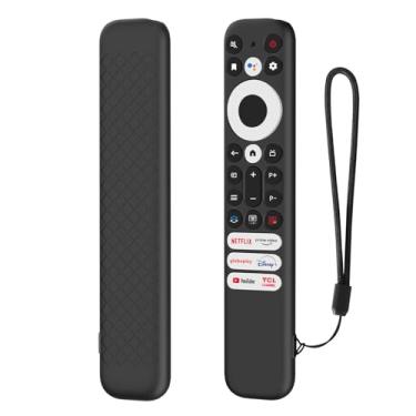 Imagem de LEFXMOPHY Capa para controle remoto TCL RC813 FMB1 / RC902V FMR1 / RC923 2023 Voice Remote, capa de silicone para TCL Q6 Q7 QM8 S4 S3 Series Google TV capa de controle remoto - preta
