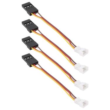 Imagem de Create idea 4 peças 3 pinos Molex 1,25 mm macho para JR fêmea modelo aeronave servo extensão comprimento 75 mm 28AWG para controle remoto de aviões e carros de brinquedo