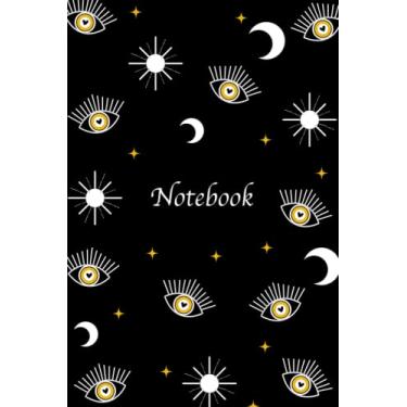 Imagem de Notebook: Black Boho Notebook, Pocket Notebooks, Journal/Diary, Composition Notebooks, College Ruled Paper, Memo Field Note Book for School/Office, 6” ... 120 Pages, Beautiful Cute Designed, Lay Flat