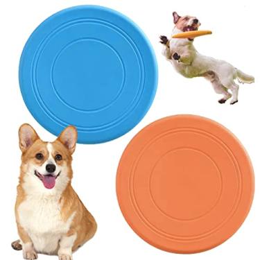 Imagem de coldchill Disco voador para cães de 17 cm, brinquedo de panfleto para filhotes de cachorro reage mais rápido, brinquedos interativos para cães pequenos e médios, leves, duráveis e resistentes à água