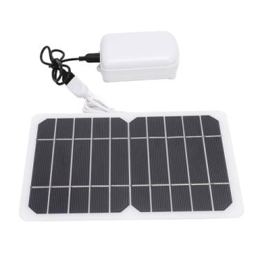 Imagem de Aerador Solar Recarregável da Lagoa de 2000mah, Oxigenador à Prova de água de Baixo Nível de Ruído para Aquários, Hidroponia, Bomba de Ar Solar do Tanque de Peixes