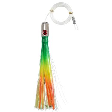 Imagem de Iscas de pesca para pesca em água salgada, offshore Big Game Trolling Iscas com saia de cabeça de jato para Wahoo Atum Marlin Mahi Iscas de pesca de polvo Conjunto de iscas de pesca em alto mar 23 cm