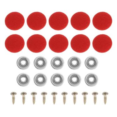 Imagem de INFINAUTO Clipe de reparo de fivela de botão de revestimento, fixação interior de teto de carro, rebites de encaixe de teto, retentor de metal vermelho, 10 peças