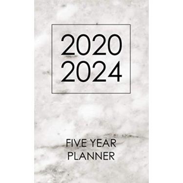 Imagem de Five Year Planner 2020-2024: pocket monthly planner (marble cover : 5 x 8" small size) : 60 month : 5 year plan for management/Schedule Organizer/Appointments