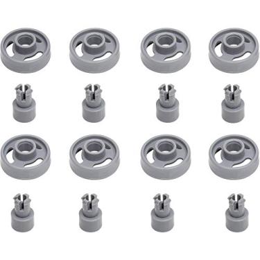 Imagem de Peça de reposição WD12X10231 ultra durável para lava-louças com roda inferior e parafuso da Blue Stars – Ajuste exato para lava-louças elétricas gerais – Substitui 1263942 AP3994981 PS1481883 – Pacote com 8