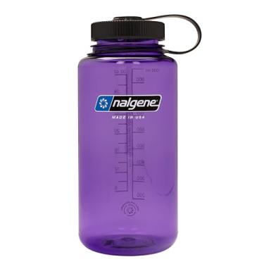 Imagem de Nalgene Garrafa de água Tritan livre de BPA à prova de vazamento - boca larga de 947 ml - Feita nos EUA para uso externo e hidratação diária (roxa)