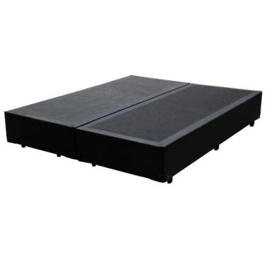 Imagem de BASE BOX SIMPLES CASAL QUEEN (BI-PARTIDO) PRETA material sintético - M