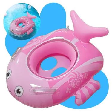 Imagem de Boia Bote Inflável Com Fralda Infantil Piscina Verão - Rpires, Peixe r