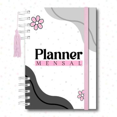 Imagem de Caderneta para Controle Mensal, Planner Mensal, Planejamento Mensal, Caderno de Anotações, Organização Semanal, 100 Páginas, 21,5 x 15,5 cm