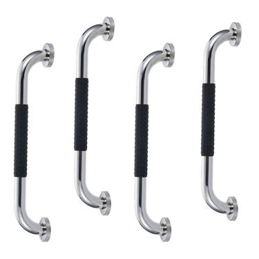 Imagem de Barra de Apoio 60cm Inox Suporte Antiderrapante Kit 4 unidades Banheiro Box Idoso Criança Gestante Cadeirante Proteçao Segurança Acessibilidade