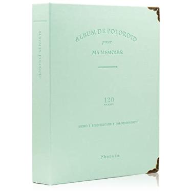 Imagem de Ablus Mini álbum de fotos com 120 bolsos para câmera instantânea Fujifilm Instax Mini 7s 8 8+ 9 11 25 26 50s 70 90 e cartão de nome (menta)