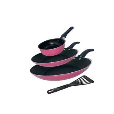 Imagem de Conjunto De Panelas Antiaderentes De 3 PeçAs(Rosa)