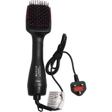 Imagem de Escova alisadora de cabelo 1000W Secador de cabelo e modelador de uma etapa Escova de alisamento portátil para viagens com plugue padrão do Reino Unido Adequado para hotéis para salões de ca