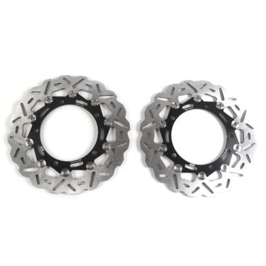 Imagem de Discos de freio dianteiros flutuantes Rotores compatíveis com Kawasaki Ninja 650R EX 650 17-22 ABS inclui, Z650 17-22, Z900 17-22 ABS incluído, Z900RS 18-22, preto