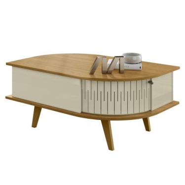 Imagem de Mesa de Centro para Sala 90cm Indy Z10 Cumaru/Opala - Mpozenato, Cumar