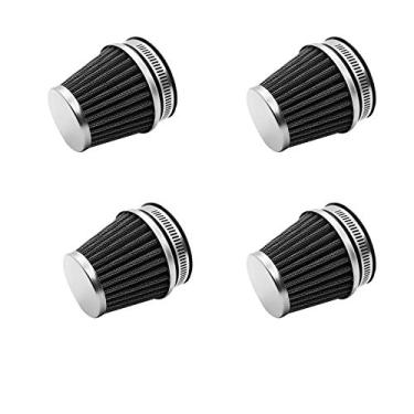 Imagem de 60 mm/2,36 polegadas Sistema de admissão de ar de motocicleta, filtros universais, limpador de admissão, tampas de extremidade cromadas para Yamaha Honda, Suzuki, Kawasaki, Motocicletas, Motocicletas, ATV Moped Pit Bike Scooter Vintage 4 peças