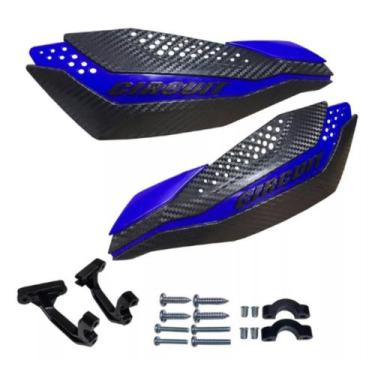 Imagem de Protetor De Mão Circuit Dakar Azul C/ Carbono Modelo Universal Big Tra