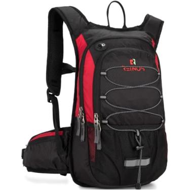 Imagem de Mochila de hidratação REINOS com bexiga de 2L para homens e mulheres, mochila diária com isolamento térmico | Ótima para caminhadas, corrida, ciclismo, acampamento, esqui, atividades ao ar livre (Preta)