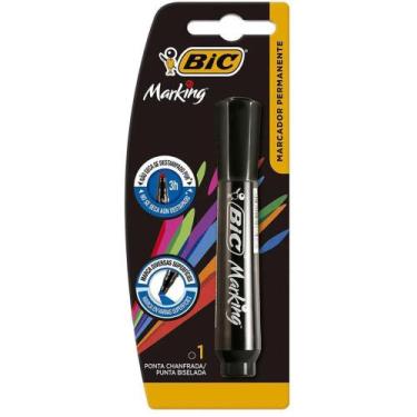 Imagem de Pincel Marcador Permanente BIC Marking Recarregável Preto