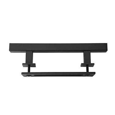 Imagem de Maçaneta de porta de celeiro de aço carbono, placa grossa, conjunto dividido, alça dupla face para renovação de casa (alça quadrada)