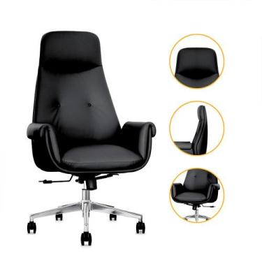 Imagem de Cadeira de Escritório Presidente Prestige Preta Assento Espuma laminad