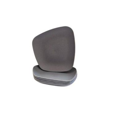 Imagem de Kit 06 Pratos Plastico Duro Resistente Sobremesa Azul - Azzu