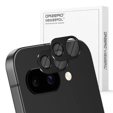 Imagem de Orzero (Pacote com 2) Protetor de Lente de Câmera Compatível com Google Pixel 9a, Potector de Cámera Premium Metal e Vidro Recortes de Câmera Precisos Alta Definição Antiarranhões - Preto