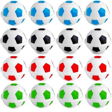 Imagem de 32 Potes Bola de Futebol Coloridas de Times para Sacolinha Surpresa