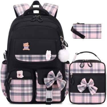 Imagem de Mochila ACESAK Girls Kindergarten Elementary School preta