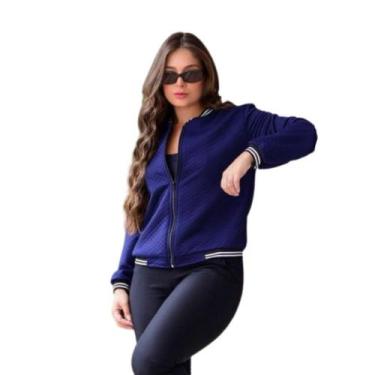 Imagem de Jaqueta Feminina Bomber BlusadeFrio com Ziper Inverno Casaco - Donna M