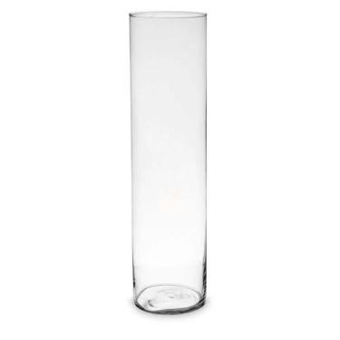 Imagem de Vaso cilíndrico de 50x14 cm com tubos de vidro transparente para decoração de sala de estar.vasos decorativos para sala；jarros para plantas；vaso para flores；cilindro de massa