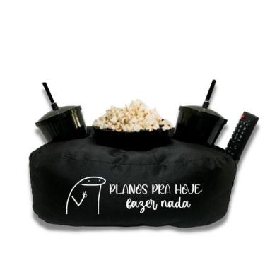 Imagem de Almofada Porta Pipoca Casal Planos Para Hoje - Cine Couple, Preto