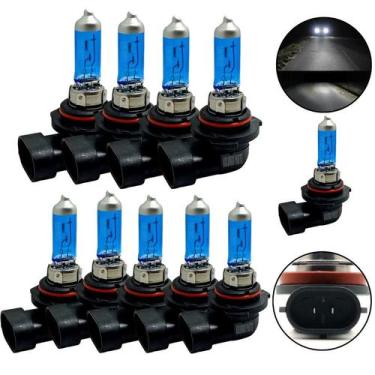 Imagem de Kit 10 Lampadas Super Branca H9 4300K 65W 12V Atacado Lote - FullLight