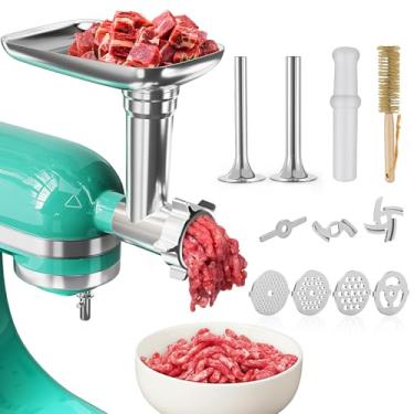 Imagem de Cifuqian Acessório De Metal Para Moedor Alimentos Batedeira Kitchenaid, Acessórios Carne, Inclui Tubo Enchimento Salsichas, Fácil Limpar, Perfeito Uso Doméstico Na Cozinha