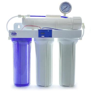 Imagem de Filtro Osmose Reversa 50Gpd + Manometro + Tds In-Line Dual N - Br Fish