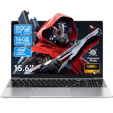 Imagem de NAIKLULU Laptop De 15,6 Polegadas, 16 Gb De Ram, Ssd De 512 Gb, Processador N5095 4C/4T (Até 2,9 Ghz), Gráficos Uhd, Tela Fhd De 15,6 Polegadas 1920 X 1080, Wifi 5, Bt5.0, Teclado Retroiluminado, D