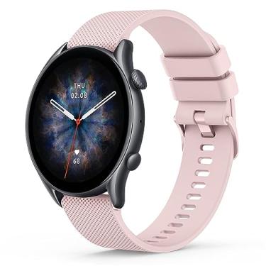 Imagem de Wanme Pulseira compatível com Amazfit GTR 4 / GTR 3 Pro / GTR 3 / GTR 2e / GTR 2 / GTR 47 mm, pulseira esportiva de silicone de liberação rápida de 22 mm para Amazfit GTR 4/3/2, masculina e feminina