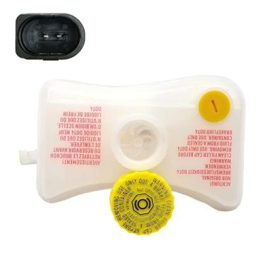 Imagem de Reservatório de cilindro mestre de freio (reservatório de fluido de freio) compatível com 02-09 A4,01-11 A6,04-09 S4,02-06 e 09-11 S6,02-05 Passat Substitua 8E0611301G 8E0611301C 8E0611301C 1E