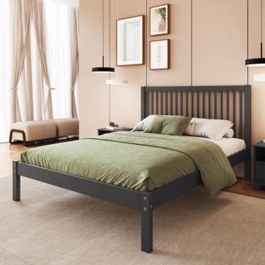 Imagem de Cama de Casal de Madeira Maciça para Colchão 138x188cm Multimóveis CR35276