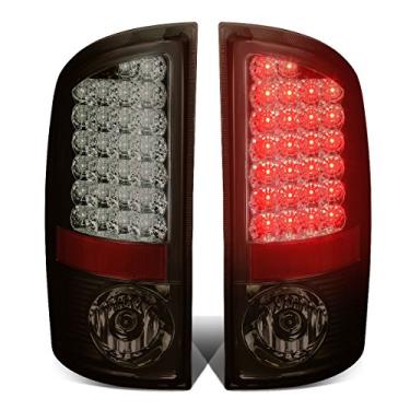 Imagem de DNA Motoring TL-DRAM05-LED-CH-SM Par de luzes traseiras de lente fumê compatível com Dodge Ram 1500 2500 3500 03-06, lado do passageiro e do motorista