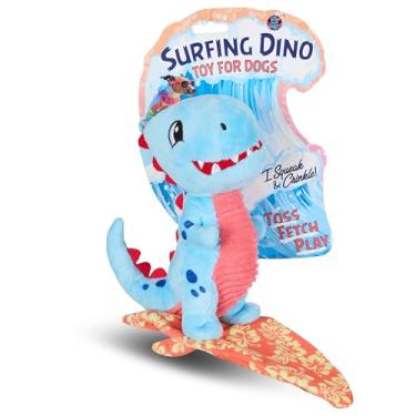 Imagem de Bow Wow Brinquedo de pelúcia para cães Fantasy Creature – Dino ou dragão que rangem e enrugam – jogar, buscar e brincar – macio e durável – as cores podem variar