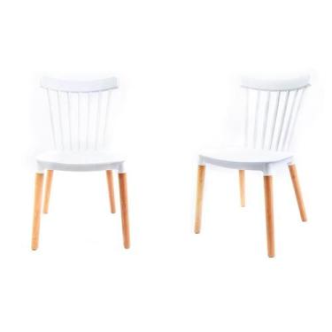Imagem de Conjunto com 2 Cadeiras Windsor Branco - Mobly