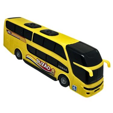 Imagem de Carrinho Brinquedo Mini Ônibus Buzão Miniatura Realista de 2 Andares 25cm Brinquedo Infantil  BS Toys - PANAMI