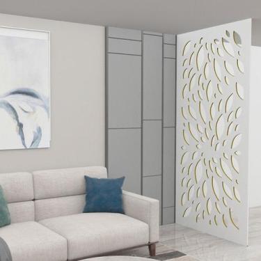Imagem de Painel Vazado Divisória MDF Barcelona Branco - Decore Painéis e Divisó