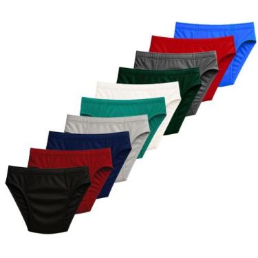 Imagem de Kit 10 Cuecas Slip Plus Size Microfibra Elástico Embutido - Lordon, G2