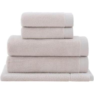 Imagem de Jogo toalha de banho gigante 5 peças dual air - buddemeyer, Bege 1769