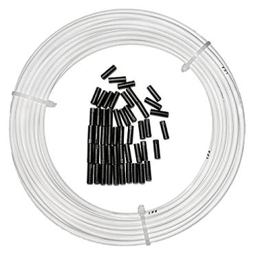 Imagem de Farbetter Caixa De Câmbio/Cabo Câmbio Bicicleta Revestida, 4 Mm X 15 M, Incluindo Kit Com 50 Tampas Extremidade, O Conjunto "Faça Você Mesmo" Mais Confiável Para Sram/Shimano Mountain Road (Branco)