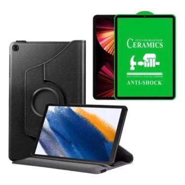 Imagem de Capa Giratória P/ Tablet Galaxy A9+ Plus 11 + Película de Cerâmica - G